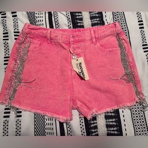 Savannah Jane pink shorts with rhinestones